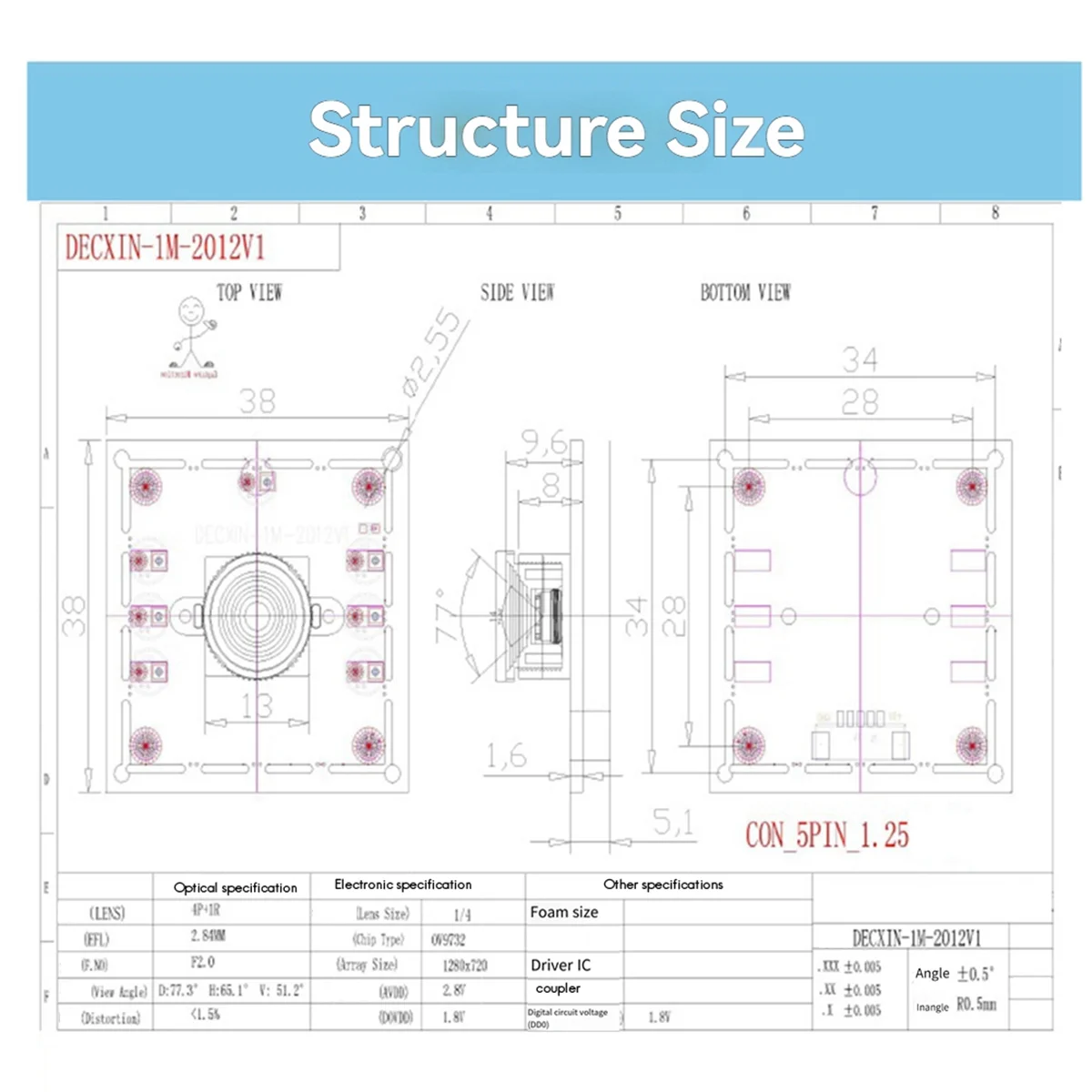 Hot sale 9PCS 100 Degree Camera Module 1MP OV9732 1280x720 30fps USB Camera Module Drive Free with 1.5M Cable for WinXP/7/8/10