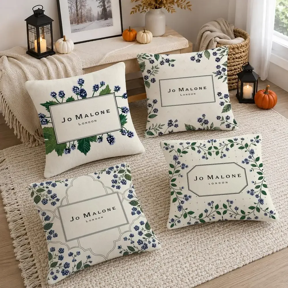 Fragrance Brand Jo Malone Cushion Cover Soft Fluffy Short Plush  Pillow Case Home Decor