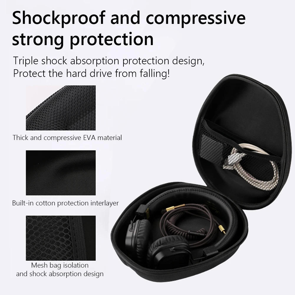 Hard EVA Travel Carrying Case Bluetooth Headset Storage Bag Cover for Sony WH-CH720N WH-CH520N WH-1000XM4 Wireless Headphone