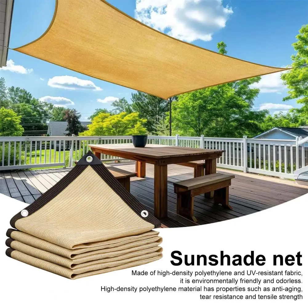 Patio Shade Net Breathable Shade Sail Durable Shade Net for Greenhouse Tear-resistant Easy Installation Protects Plants Fruits