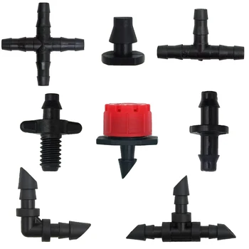 가시 커넥터, 드립 관개 피팅, 화분 정원 잔디 5 용, 4mm, 7mm 튜브 피팅, 50 개