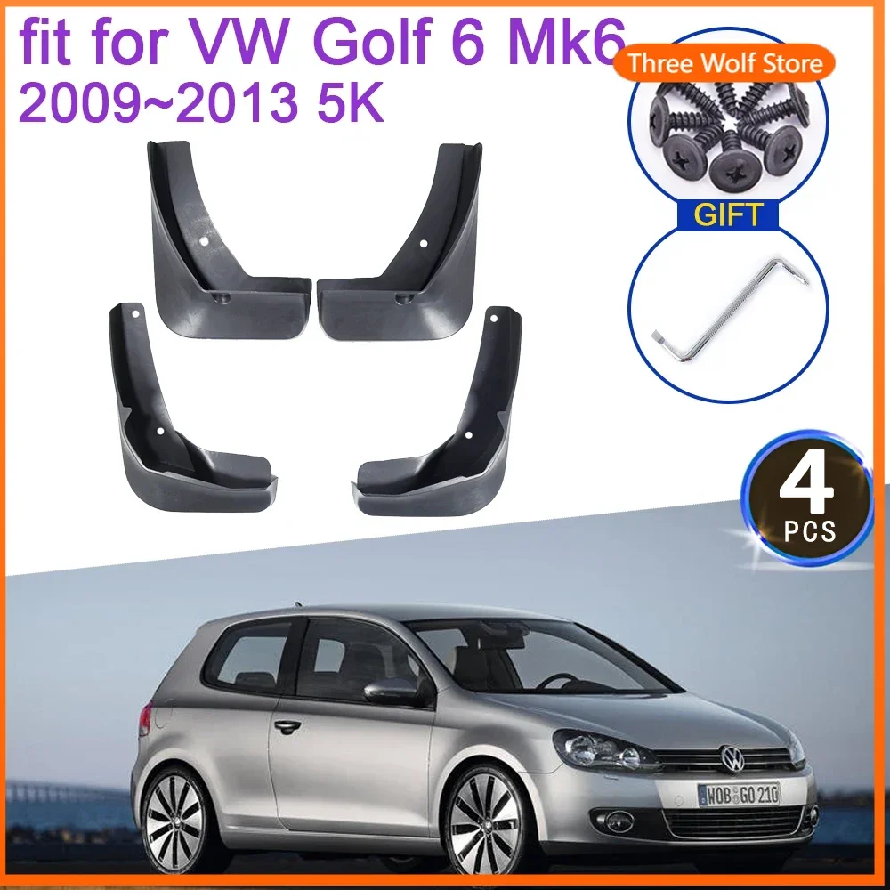 

4x for Volkswagen VW Golf 6 2009 2010 2011 2012 2013 Mk6 5K Mud Flaps Splash Fender Guard Mudflap Front Rear Wheels Accessories