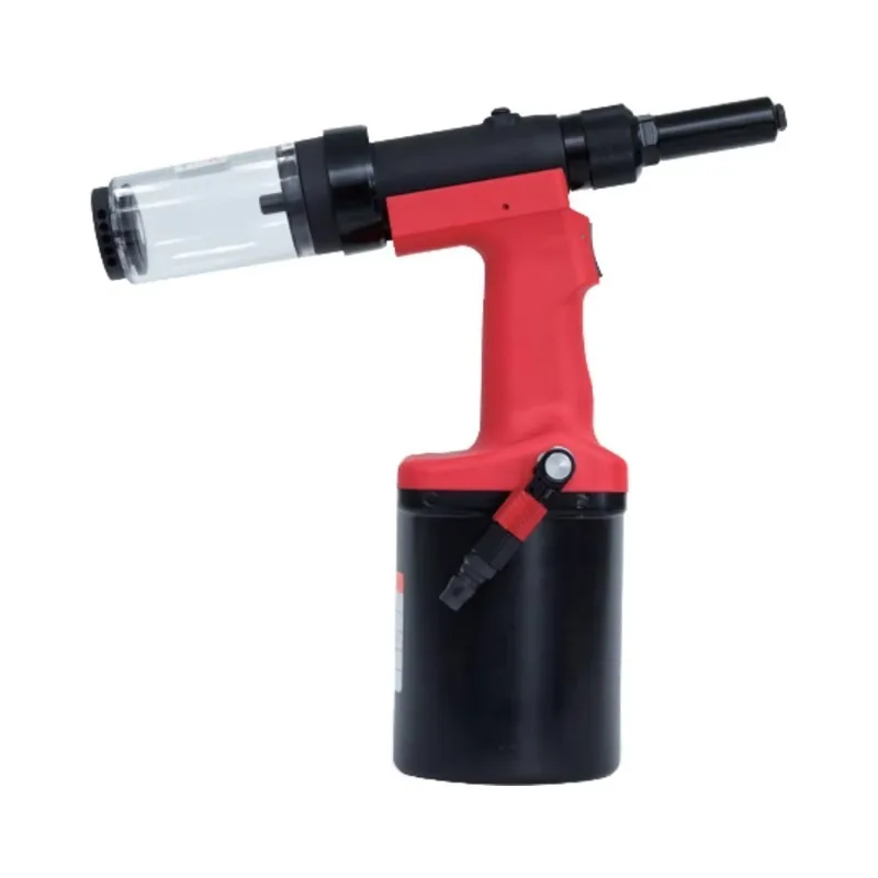 RL-6426V Pneumatic Rivet Gun with Nail Collection. Ideal for Metal, Auto, and Hardware Manufacturing. Boosts Productivity.
