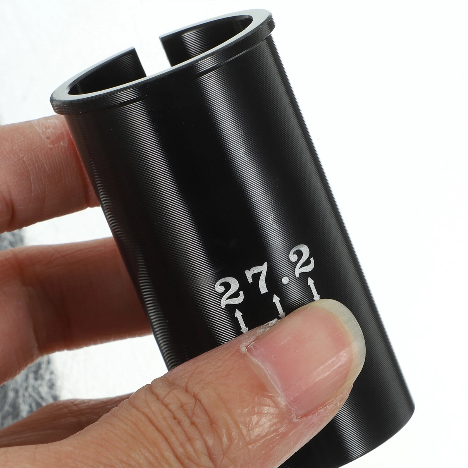 

Bicycle Seatpost Conversion Sleeve Adapter 27.2 to 30.9mm Reducing Aluminum Black Universal Fit for MTB Road Bike