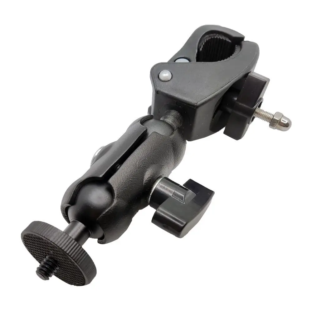 Durable 360° Rotating Action Camera Stand Universal S/M/L Rearview Mirror Bracket Sturdy Adjustable Mobile Phone Clamp Bike