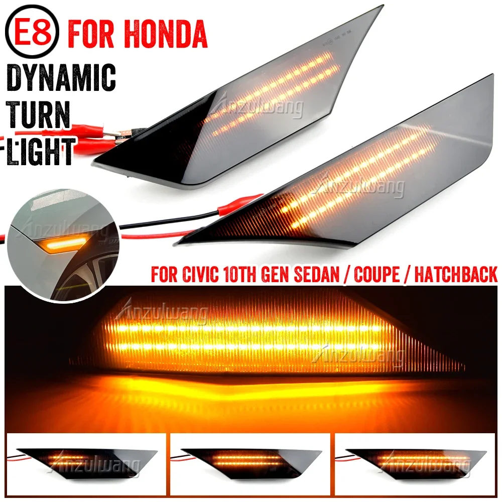 

LED Side Marker Light Dynamic Turn Signal Lamp For Honda Civic 10th Gen Sedan/Coupe/Hatchback 2016 2017 2018 2019 2020