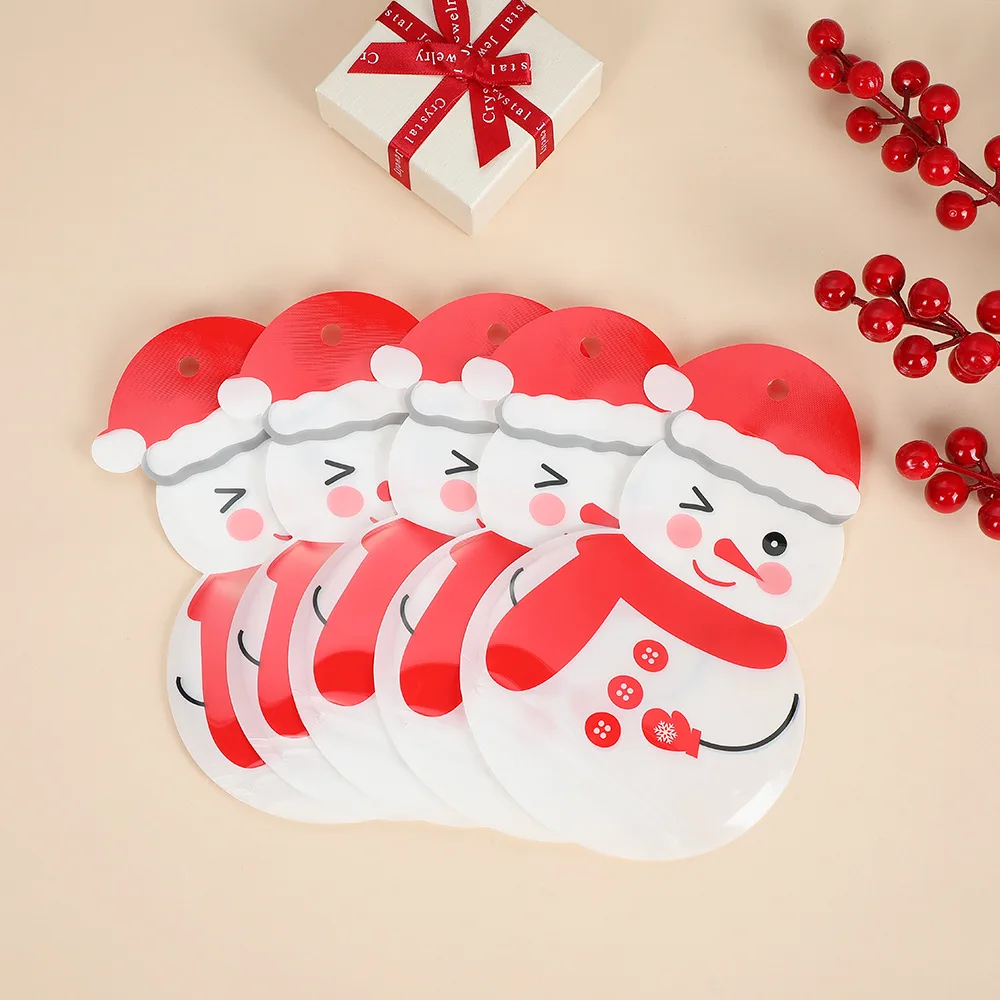 500pcs Christmas Self Sealing Bags Plastic Gift Bags Candy Cookie Snack Packaging Bag Christmas New Year Party DIY Decoration