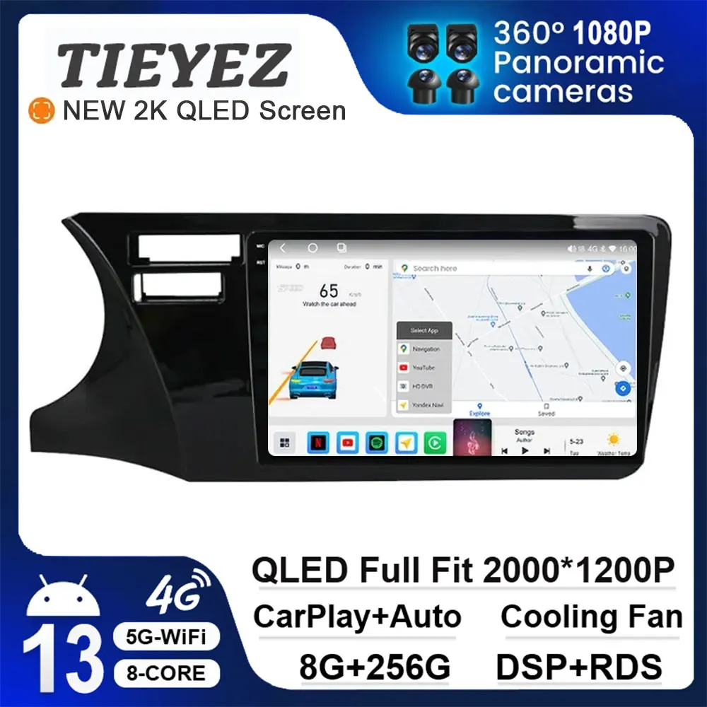 

9" Android 13 Carplay Multimedia Player For Honda City LHD 2014 2015 2016 2017 Car Radio Stereo 4G Navigation Autoradio GPS Auto