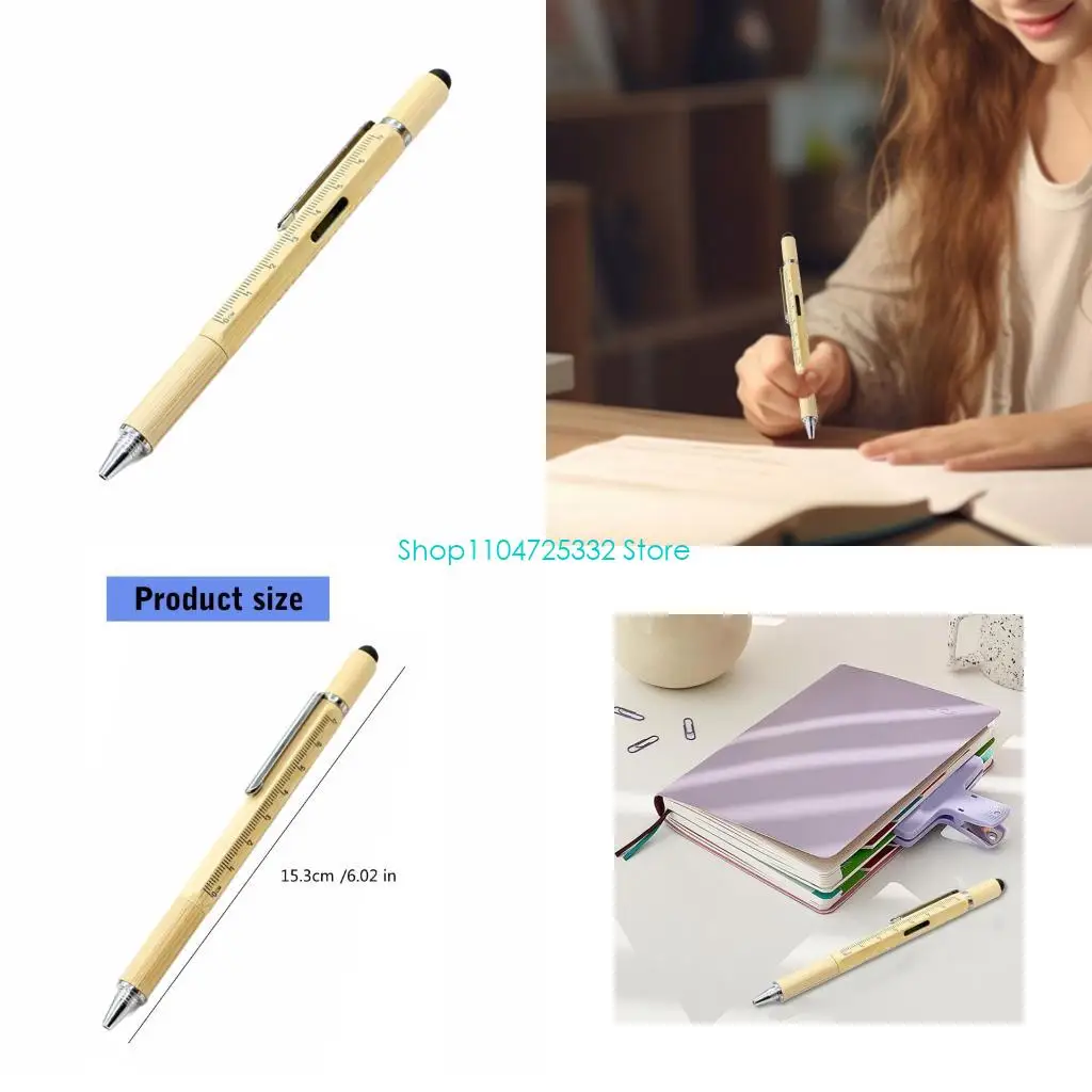 

P5EA 6 в 1 многофункциональная ручка спиртовой уровень отвертка ручка многофункциональная техническая ручка шариковая ручка