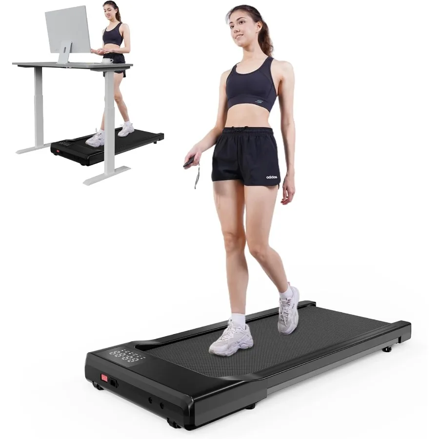 وسادة المشي المحدثة من DeerRun 2025 - جهاز مشي ذكي قابل للسباق تحت المكتب مع برنامج المكافآت والإعداد السريع 2.5 حصان / جهاز التحكم عن بعد