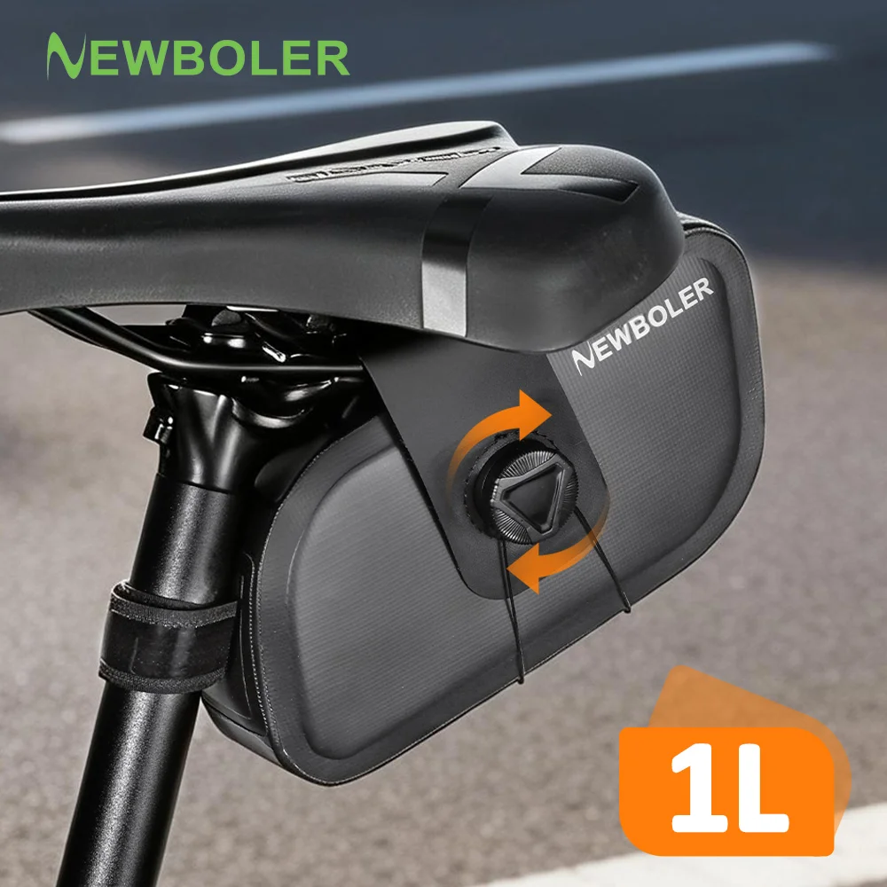 Image of NEWBOLER Mini-Fahrradsatteltasche, leicht, klein, 1 l, Fahrradtasche, tragbar, multifunktional, Taschen, Radfahren, Hecktasche, Fahrradzubehör