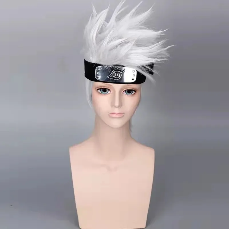 

HOKAGE NINJA Hatake Kakashi Cosplay Wig Silver Gray Synthetic Short Curly Wig Anime Coser High Quality Wig Daily Party