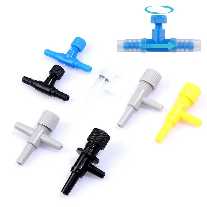 

3/5/10Pcs Aquarium Air Flow Control Valve Tap Fish Tank Air Regulator Hose Connector For 4/6mm Oxygen Tube Aquarium Accessories