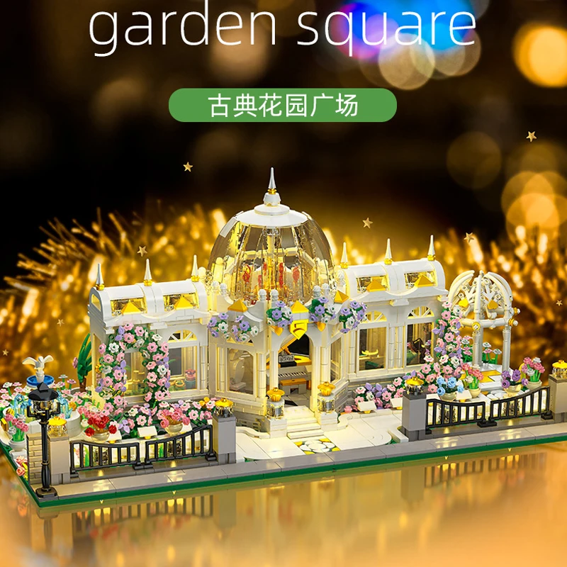 

New 2397pcs City Garden Square Street View Construction Building Blocks Bricks Assembling Children's Toys Birthday Gift Set