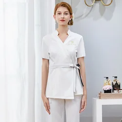 2023 Nail Beauty Salon Beautician Work Clothes Female Spring/Autumn Hospital Nurse Uniform Cafe Shop Workwear Spa Uniforms