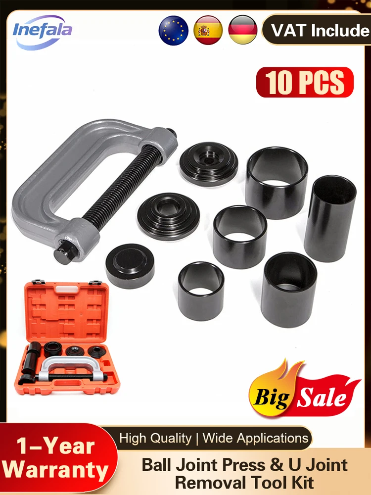 Podofo Hochleistungs 4-in-1 Kreuzgelenk-Abzieher-Set 4x4 Adapter für die Meisten 2WD und 4WD Autos und LKWs Kreuzgelenk-Abzieher-Set