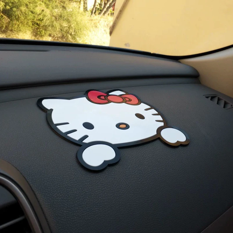 Kawaii Sanrio Hello Kitty Auto Anti-Rutsch-Matte KT rutschfeste Aufbewahrungsmatte Auto Innenverkleidung Armaturenbrett Geldbörse Telefonpad