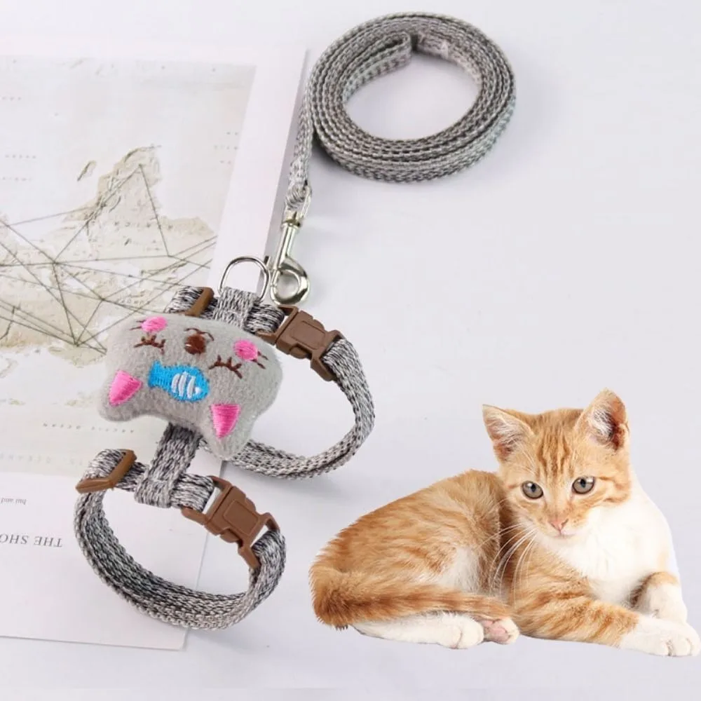 Prevent Breakout Walking Cat Rope New Comfort I-shaped Cat Traction Rope Adjustable Durable Pet Chest Straps