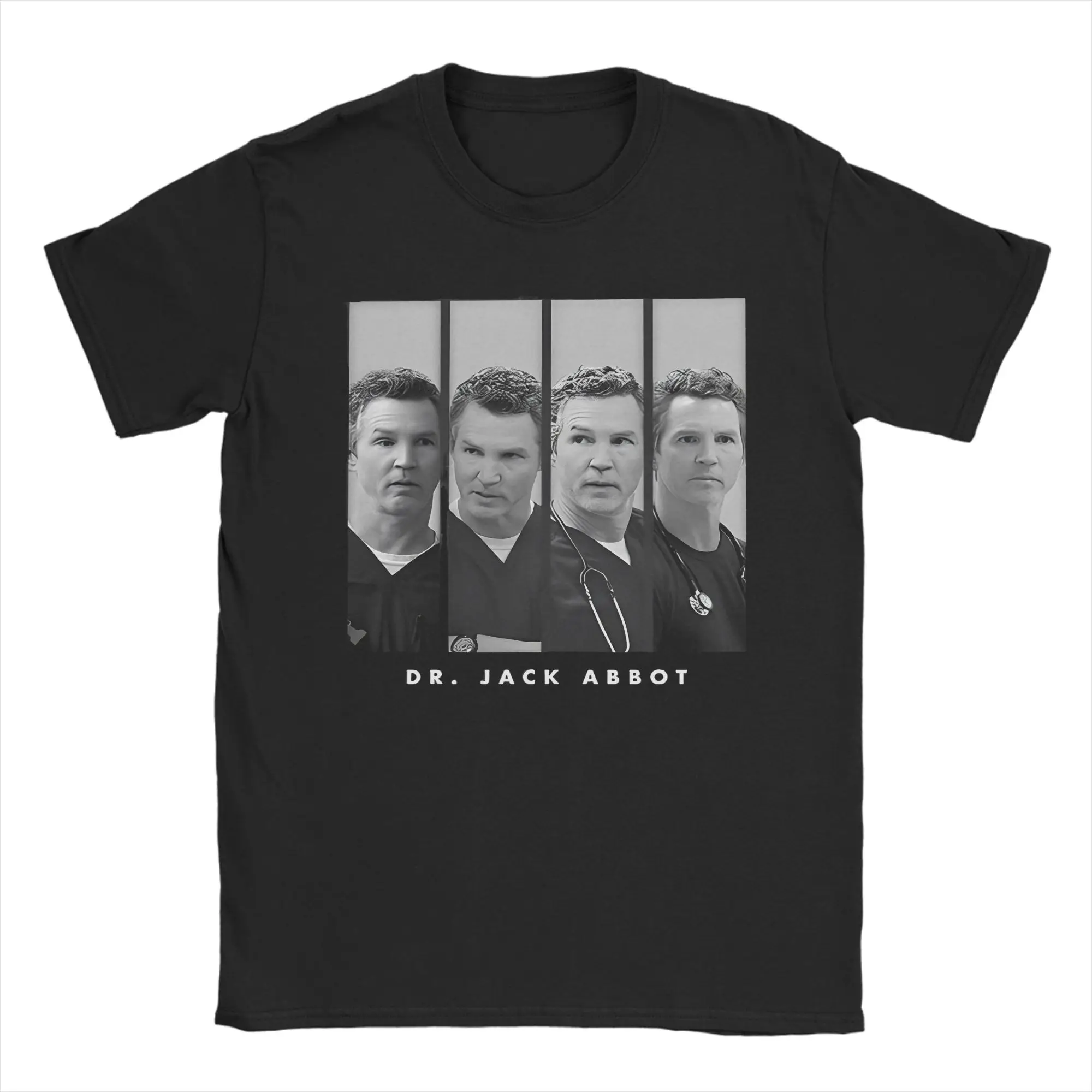 Oversized T-Shirt Beach Dr. Jack Abbot Portrait T Shirts 100 Cotton Tee Shirt for Men Y2K Casual Big Size Short Sleeve Tops