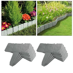 10pcs Lawn Plant Garden Border Flower Bed Edging Fence Stone Trim Grass Edging DIY Walkways Palisade