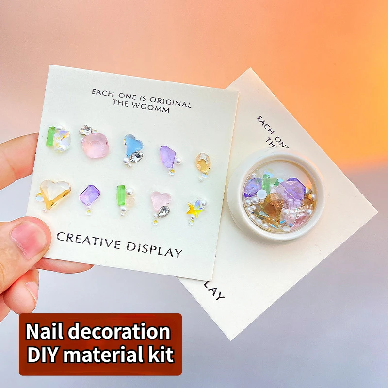 Nail Decoration DIY Material Pack Ice Translucent Nail Wear Material Pack Nail Drill Jewelry