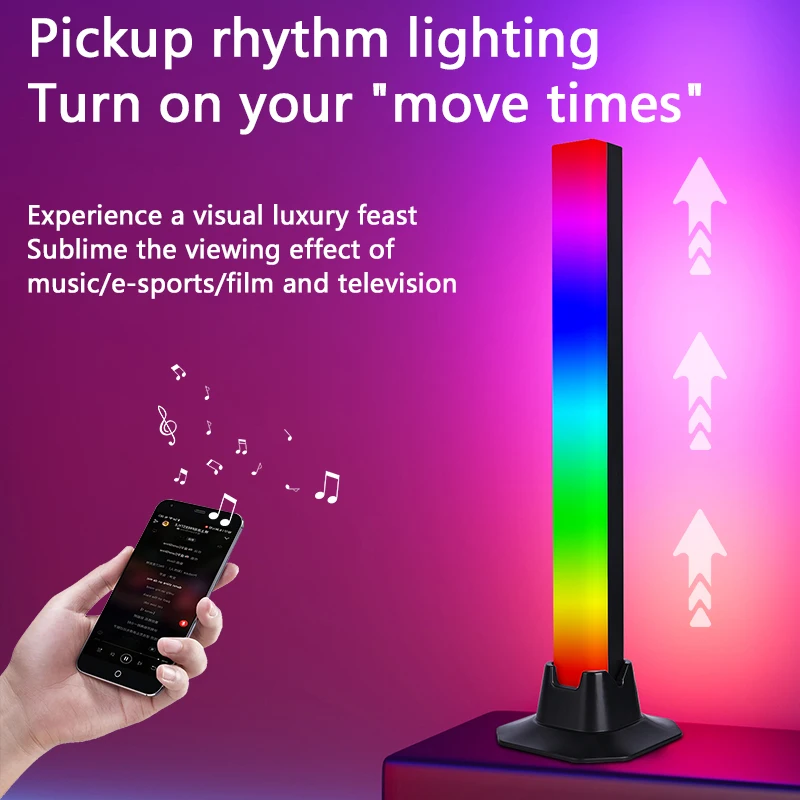 Compute Gaming Desktop RGB LED LampLight Control Environment Light Intelligent desktop decoration light voice control color LED