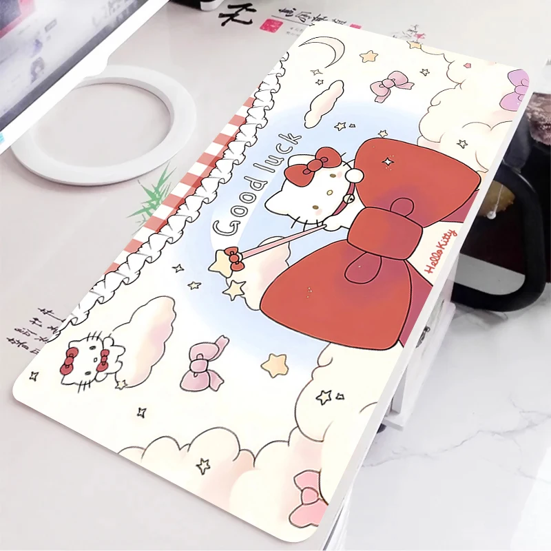 

Большой коврик для мыши Hello Kitty, скорость ПК для киберспортеров, ноутбуков, компьютеров, клавиатуры, настольного коврика, коврик для мыши xxl