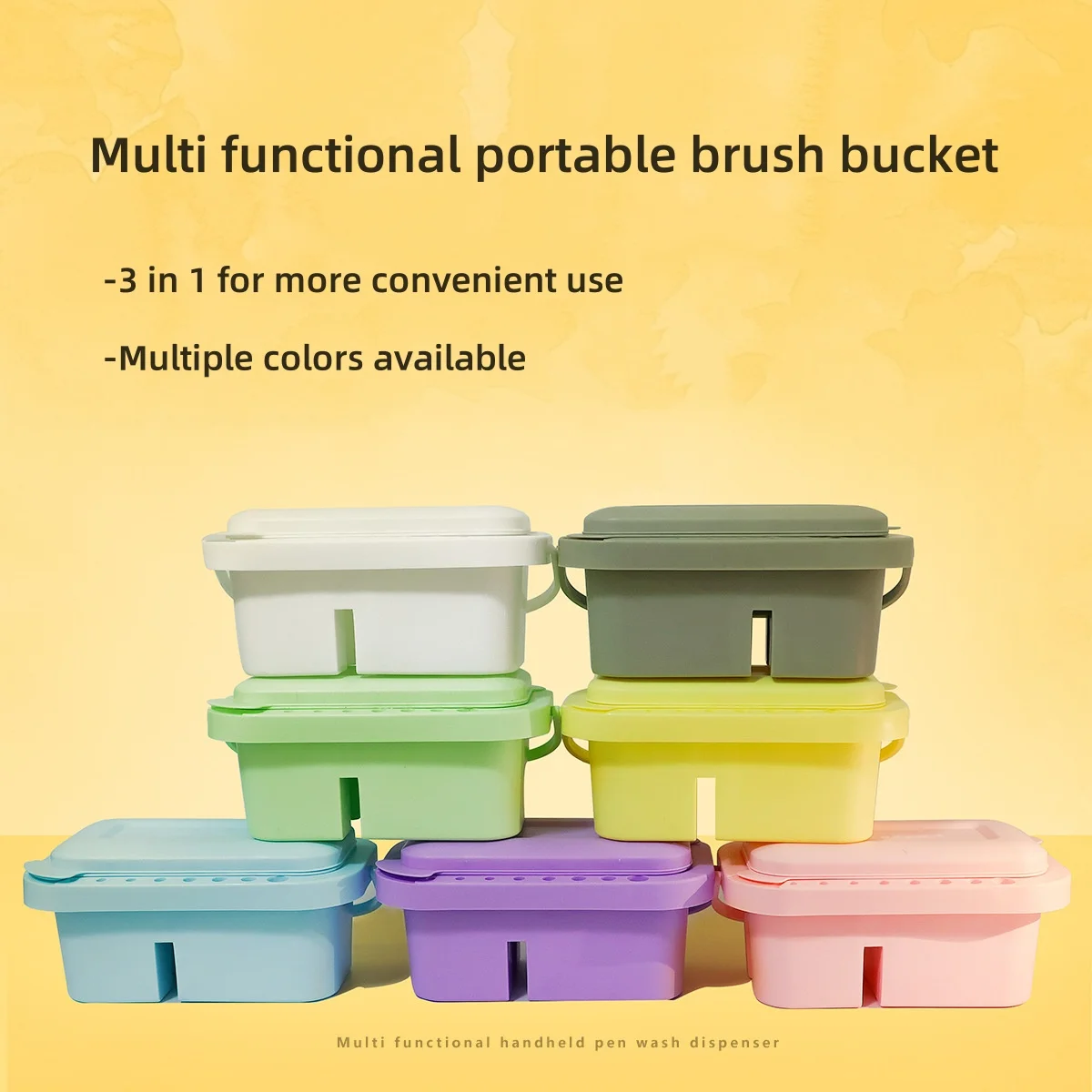 Brush Washing Bucket Brush Box Multi-function Pen Holder Art Supplies Oil-based Acrylic Watercolor Tool Painting Brush Washer