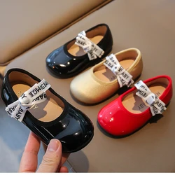 Bright Color Little Girl Shoes 2024 Spring Autumn Kids Flats Children Cute Sweet Shoes Ballet Flats Girls Shoes Red, Gold, Black