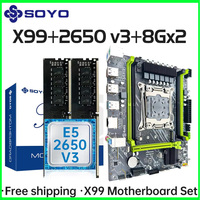 SOYO X99 Motherboard Kit With Intel E5 2650 V3 CPU & Dual-channel DDR4 8Gx2 2133MHz ECC RAM for Gaming Computer components