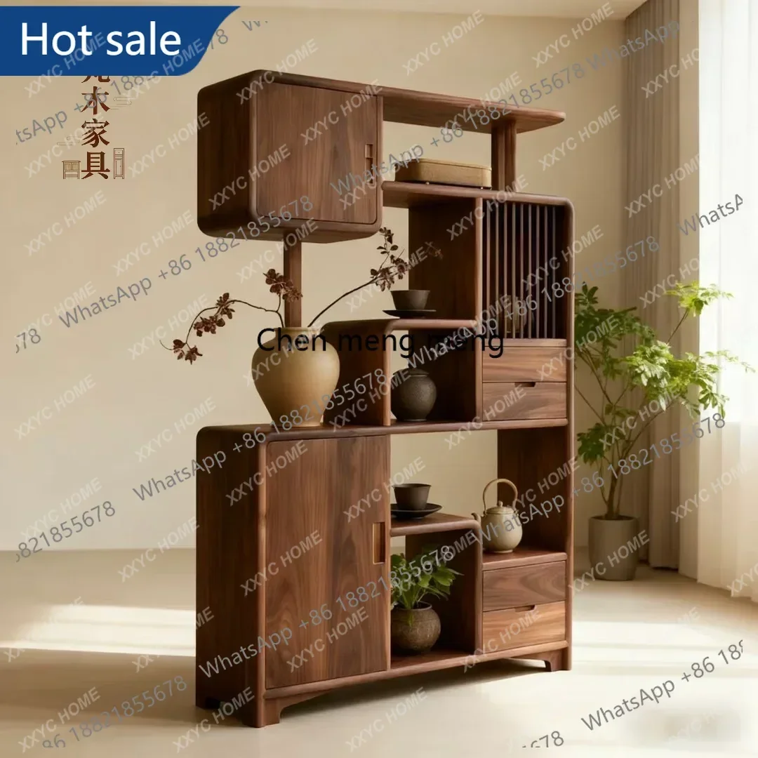 Hot sales Song's Aesthetics North American Black Walnut Bogu Frame Office Living Room Locker Tea Room