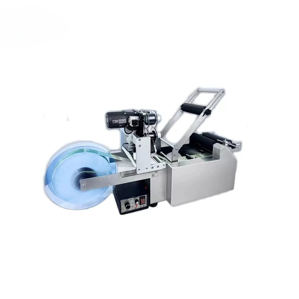 MT-50 Desktop Semi-Automatic Labeling and Coding Machine for Small Cost Round Bottles Labeling and Coding