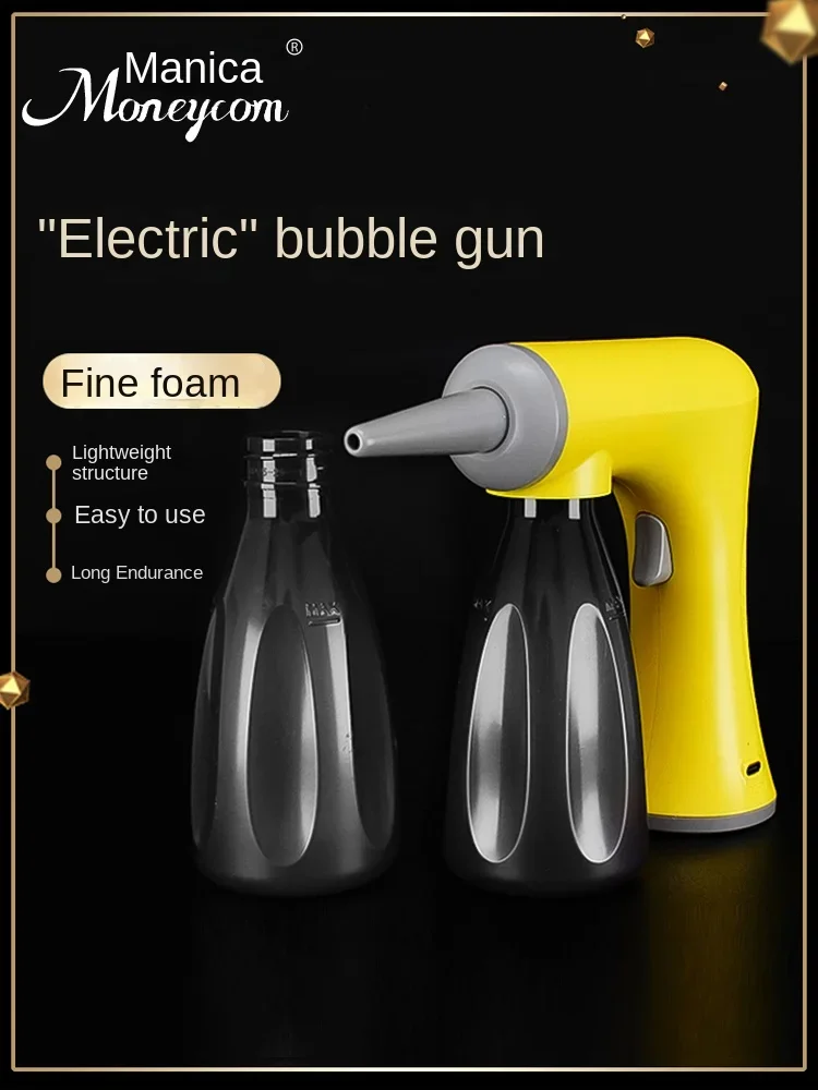 Hair salon styling foam gun rechargeable electric bubble machine barber shop perm tools large capacity long life bubble gun