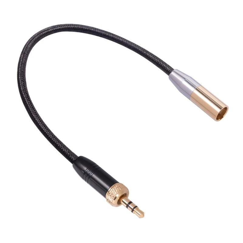 Cable de 3,5 mm a mini XLR, mini conector balanceado de 1/8 pulgadas TRS estéreo macho a mini XLR macho cable de audio para micrófono