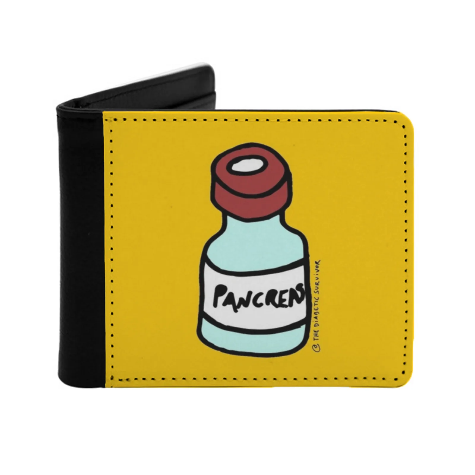 

Type 1 Diabetes : Diabetic Insulin Vial Pancreas Short Men's Wallet Multifunction Purse Male Pu Leather Wallet Insulin Diabetes