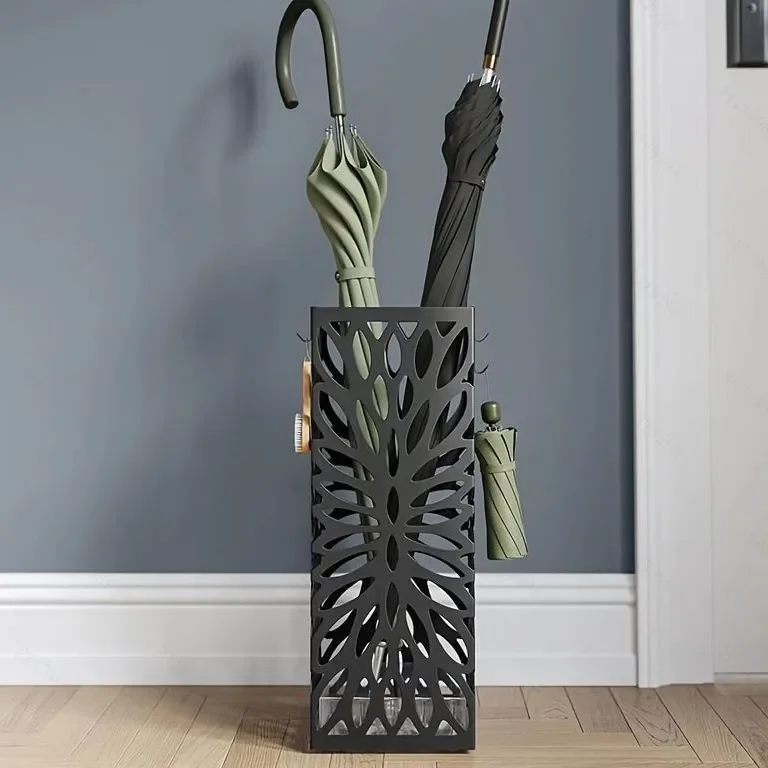 High-end carved light luxury umbrella frame, cafe, homestay buyer's shop, hotel home creative storage rack bucket