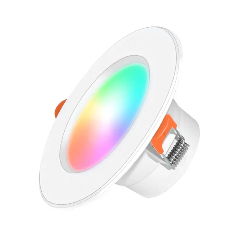 

Светодиодный светильник A28Q с регулируемой яркостью, RGB, RF 2.4G, Tuya Bluetooth, умный, для встраиваемого монтажа, с дистанционным групповым управлением, 15 Вт