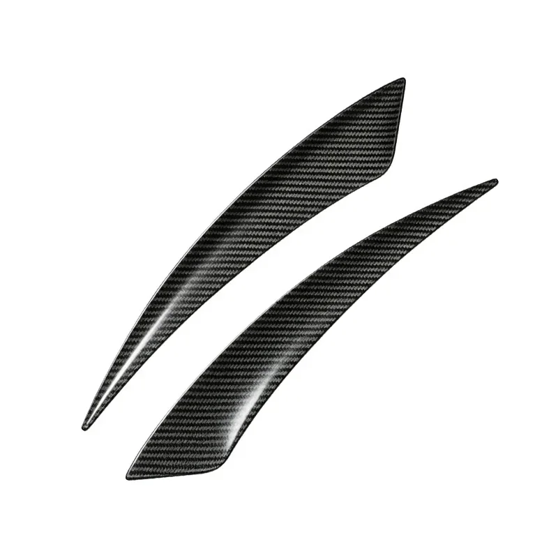 Car carbon fiber patterned wheel arch decorative protective sticker (2-piece set) front and rear wheel arch anti scratch sticker
