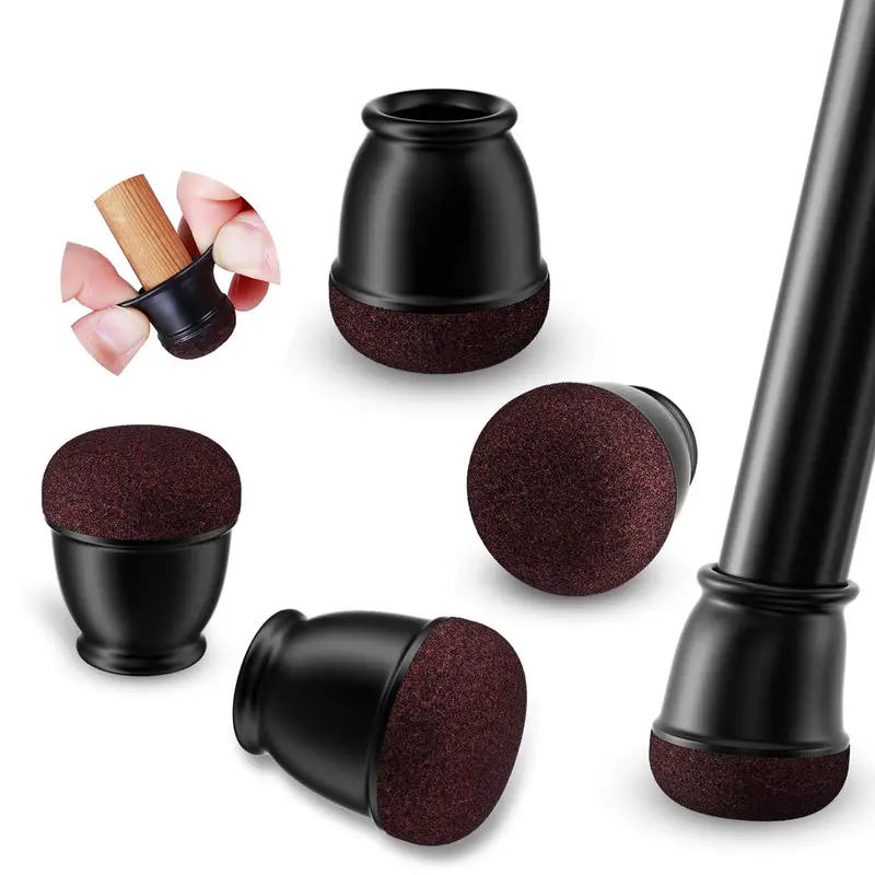 8PCS Round Chair Leg Floor Protectors Foot Cover Diagonal Silicone Furniture Black Table Feet for Hardwood Table Protect Floor - Image 11