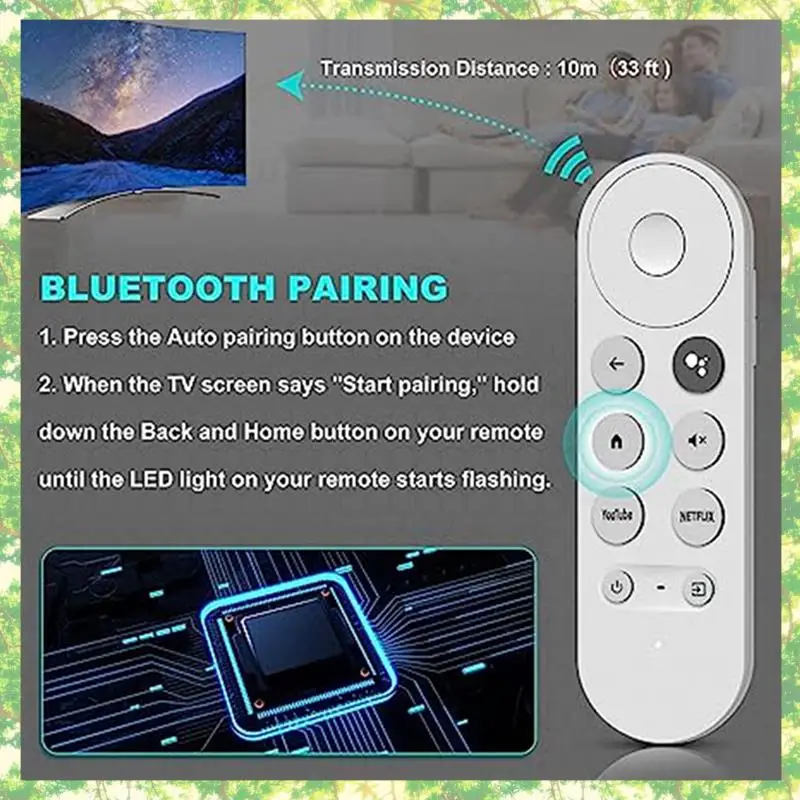 Google TV용 Smart-3X 교체 G9N9N 음성 블루투스 IR 원격 제어 Google For Chromecast 2020 W3JD