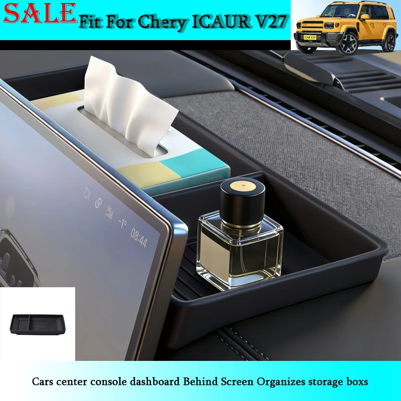 

Fit for Chery ICAR V27 2026 Cars Center Console Dashboard Behind Screen Organizes Storage Boxs Auto Interior Storage Box Piece