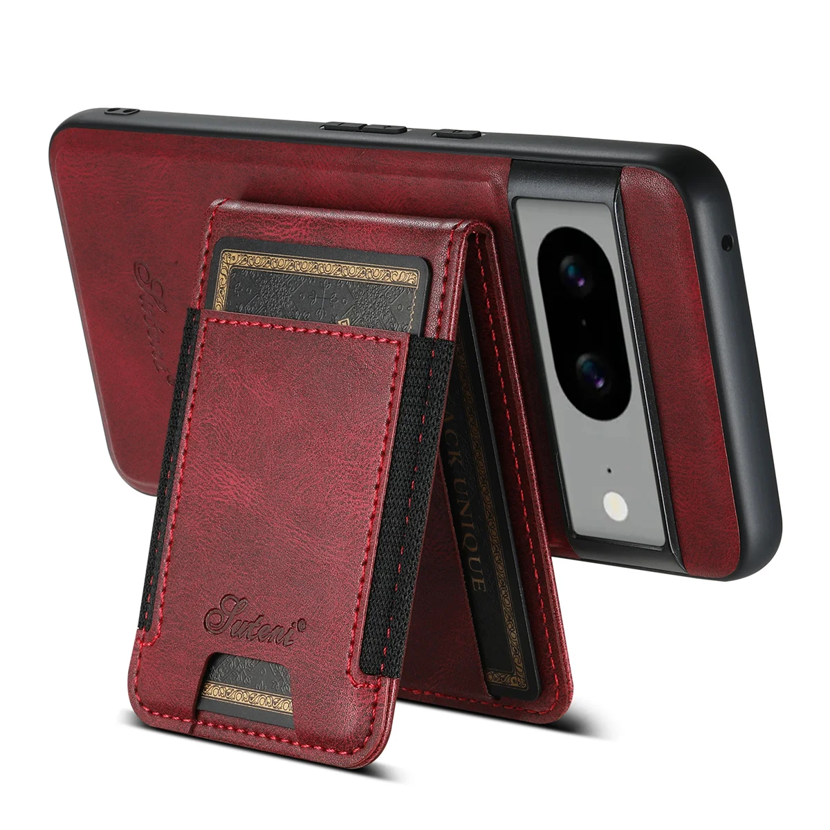 

SUTENi Luxury Oil Wax Leather Detachable Card Bag Wallet Case for Google Pixel 8 Pro 8A 6 6A 7A 7 Pro 2 in 1 Magnetic Phone Case