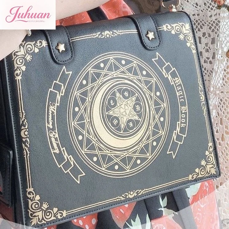 Japanese New Lolita Bag Star Moon Magic Book Oblique Span Women's Bags Flip Cover girls Sweet and Elegant Backpack for Female