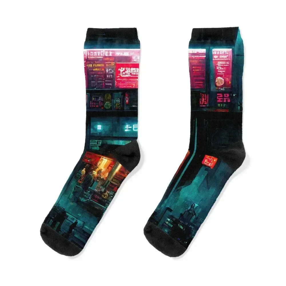The City Broth Socks bright garter colored cartoon man Socks Man Women's