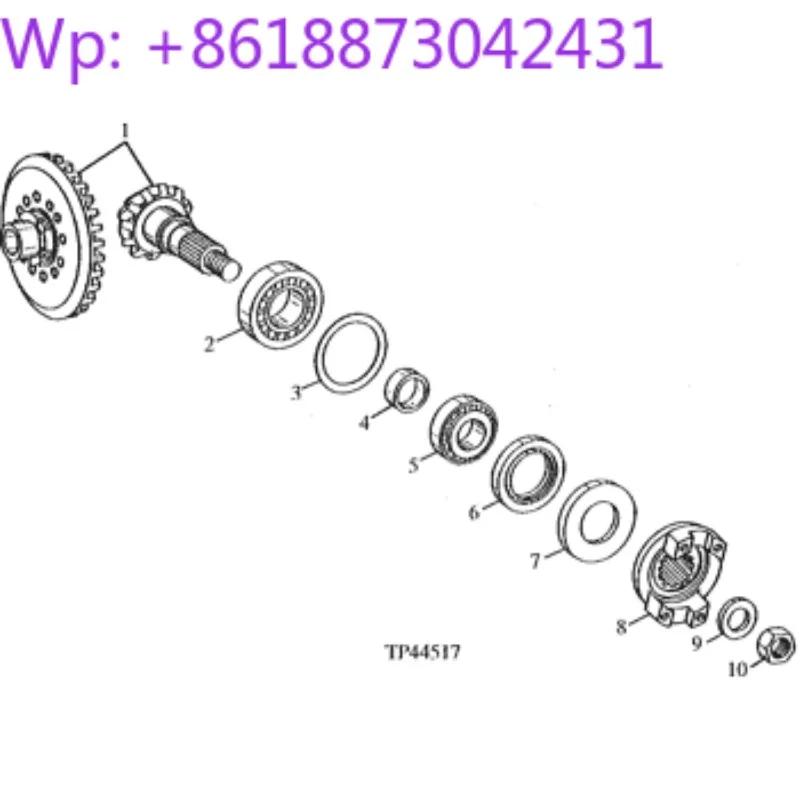 AT178112 Backhoe Loader Ring Gear and Pinion 210LE 310E 310SE 315SE 310G 310SG 315SG