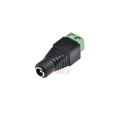 10PCS dc 5.5*2.5MM power jack socket connector 5.5X2.5MM FEMALE PLUG solderless terminal Screw Fastening Type 5.5*2.1MM 5.5*2.1