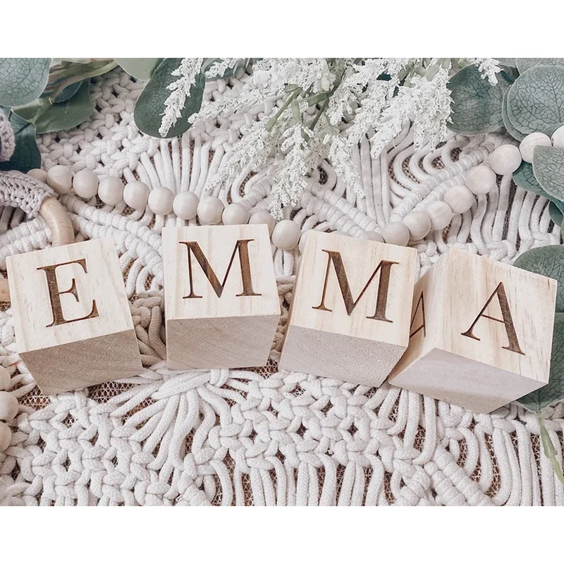 Personalizowane drewniane klocki z imieniem, klocki do ogłoszenia ciąży, prezent na baby shower, rekwizyt do zdjęć, dekoracje na przyjęcie dla dzieci, upominki.