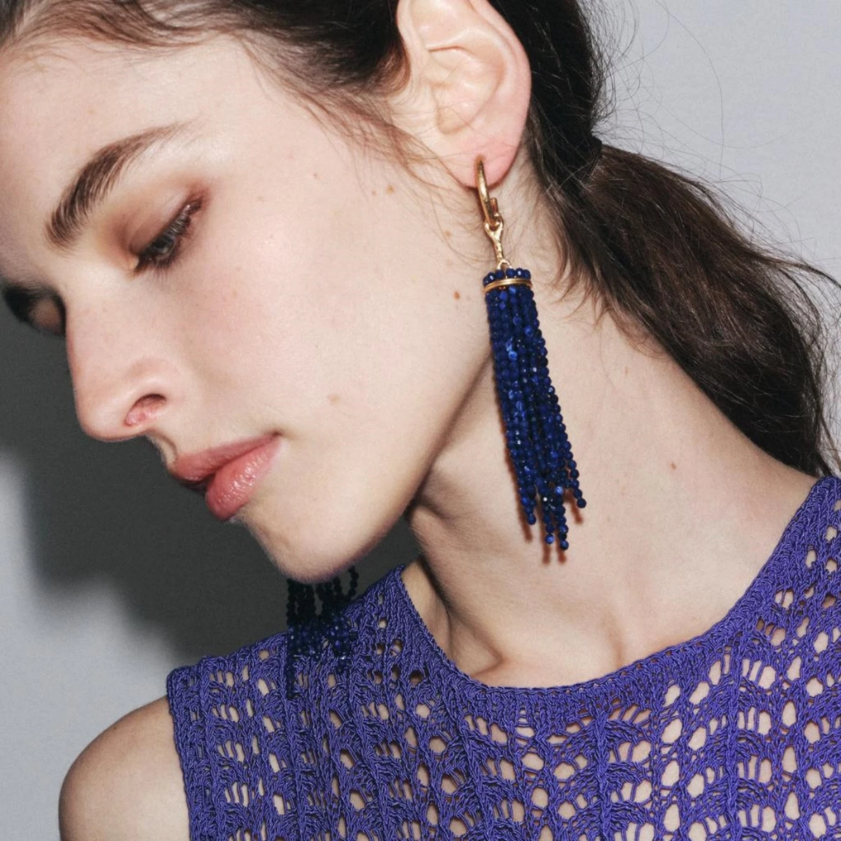 

2025 Trendy ZAA Beaded Cascade Earrings For Women Bohemia Handmade Beaded Tassel Statement Jewelry Elegant Banquet Accessories