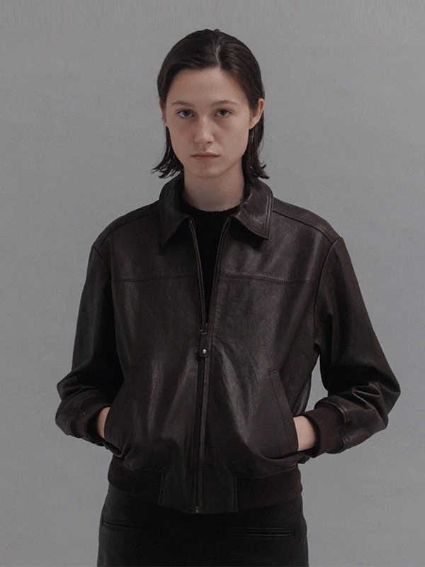 Or feminino zíper couro jaet longo sve retro motocicleta sle gola outono inverno nova chegada design faion