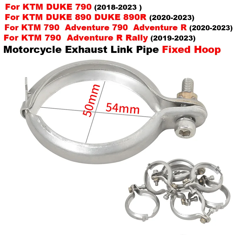 

Motorcycle Exhaust Escape Modified Muffler Holder Clamp Fixed Ring Hoop Plug For KTM DUKE 790 890 Adventure Rally 2018 - 2023